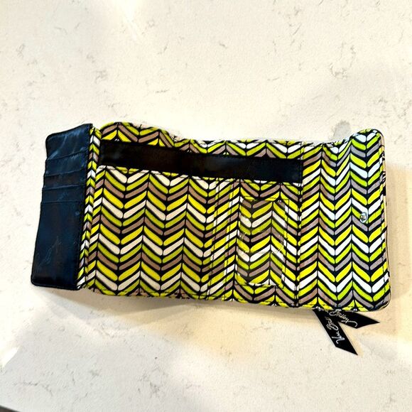 Vera Bradley Hipster Citron Floral Crossbody Purse with Wallet - Picture 10 of 12